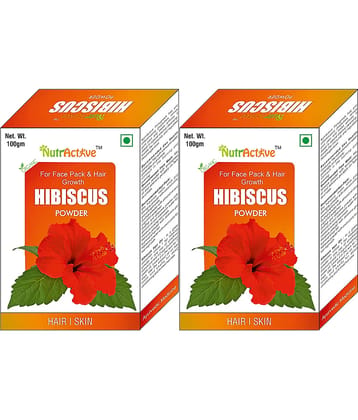 Nutractive Organic Hibiscus Flower Powder 100 Gm Pack of 2