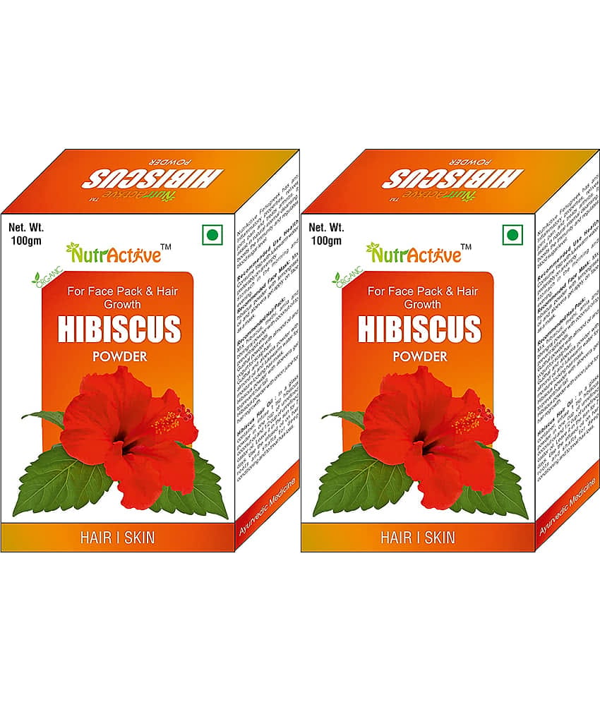 Nutractive Organic Hibiscus Flower Powder 100 Gm Pack of 2