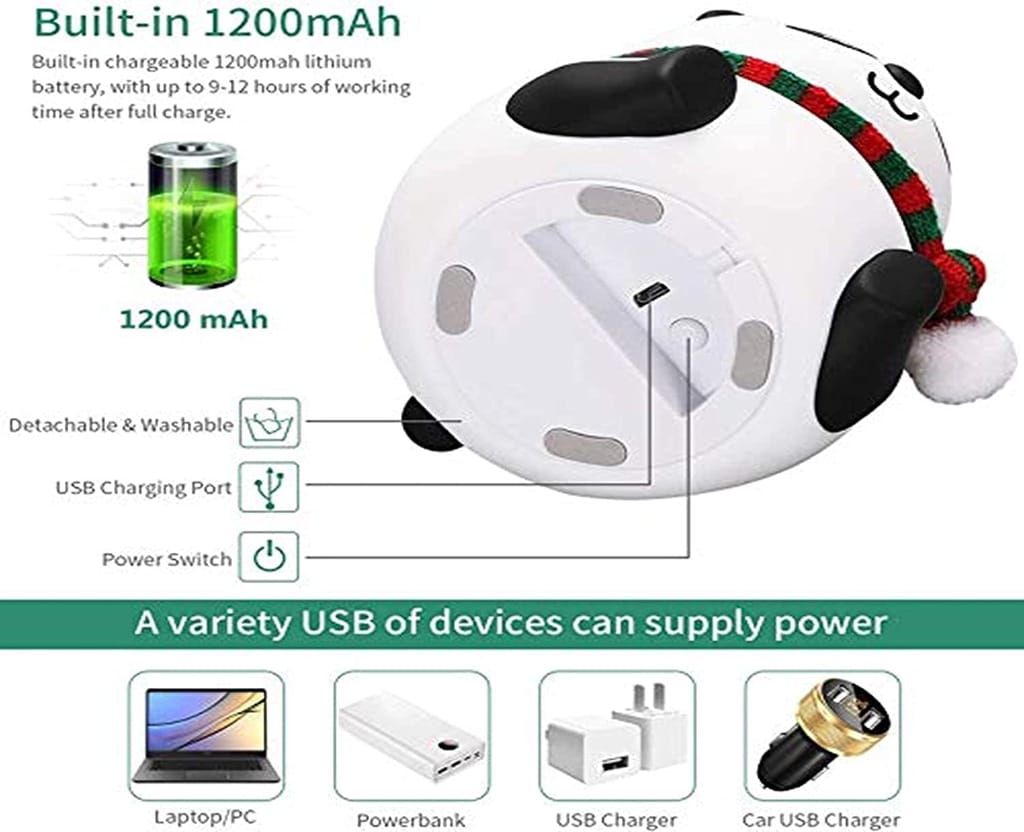 Touch Silicone Panda Light – Night Light for Kids, Girls & Boys | Cute Bedroom Decor for Women | Valentine Special