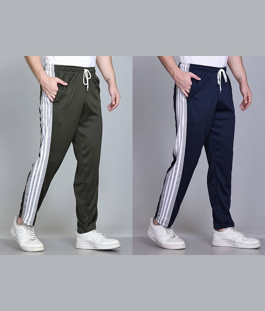 HVBK Multicolor Polyester Men's Trackpants ( Pack of 2 )