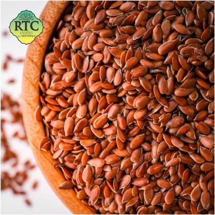RTC FOODS | RTC Flax Seeds - Raw Flax Seeds | Alsi Seeds for Hair Growth | Nutritious Seeds for Eating | Rich in Dietary Fibre & Iron | High Protein Food | Omega 3 | Antioxidants