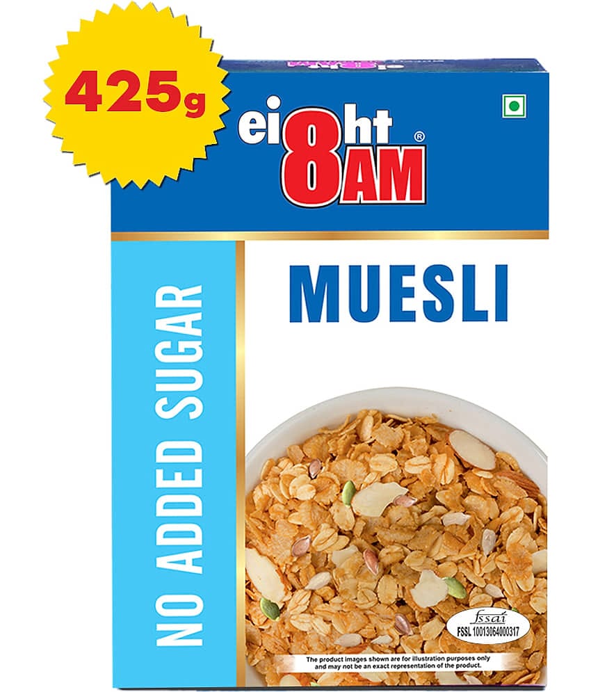 8AM Almond Sugar free Muesli 425 gm