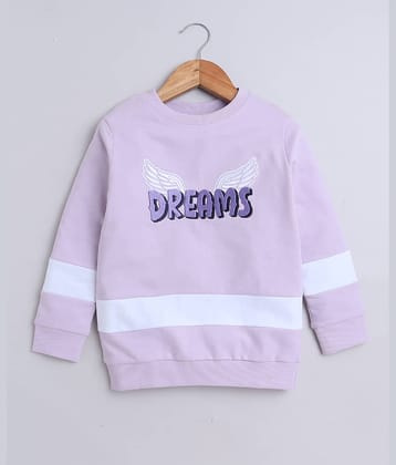 BUMZEE Single Girls Cotton Sweatshirt ( Purple )