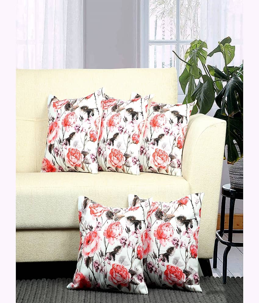 BELLA TRUE  Set of 5 Cushion Covers Floral Themed