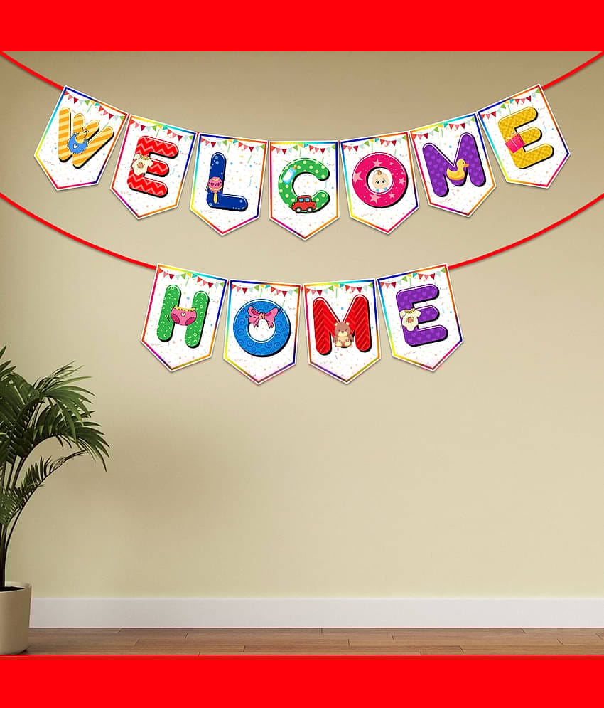 Zyozi Baby Boy Or Girl Welcome Home Decoration Kit Banner for Baby Shower/Welcome Party (Pack of 1)