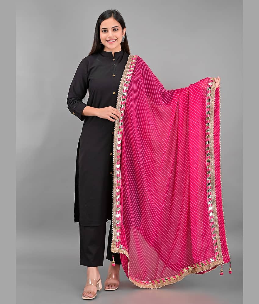 Apratim - Pink Georgette Women's Dupatta - ( Pack of 1 )