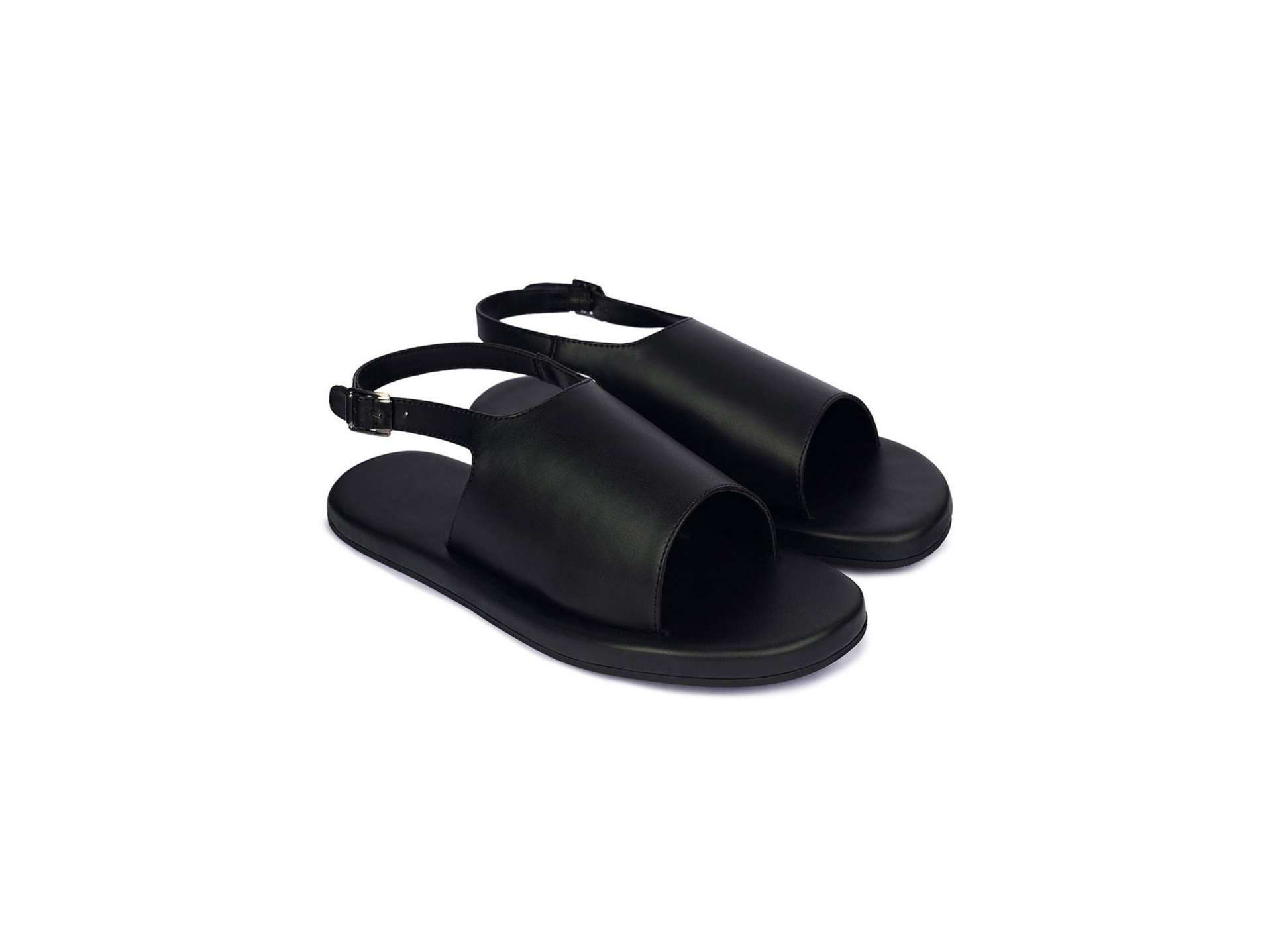 Paaduks Nas Cloak Vegan Leather Black Sandals - UK 6