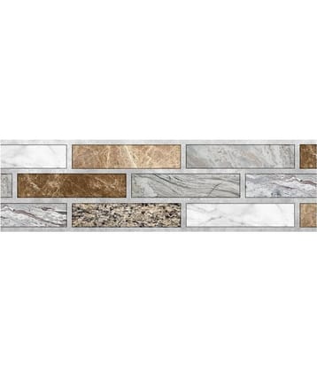 WallDesign Horizontal Brick Pattern - 8 cm W x 488 cm L Abstract Sticker ( 488 x 8 cms )