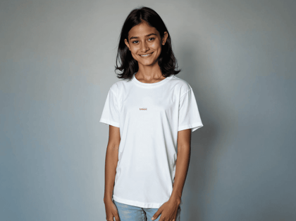 Taarak Mehta ka Ooltah Chashmah| White Printed Regular Fit T-Shirts For Girl (AYE BABUCHAK)