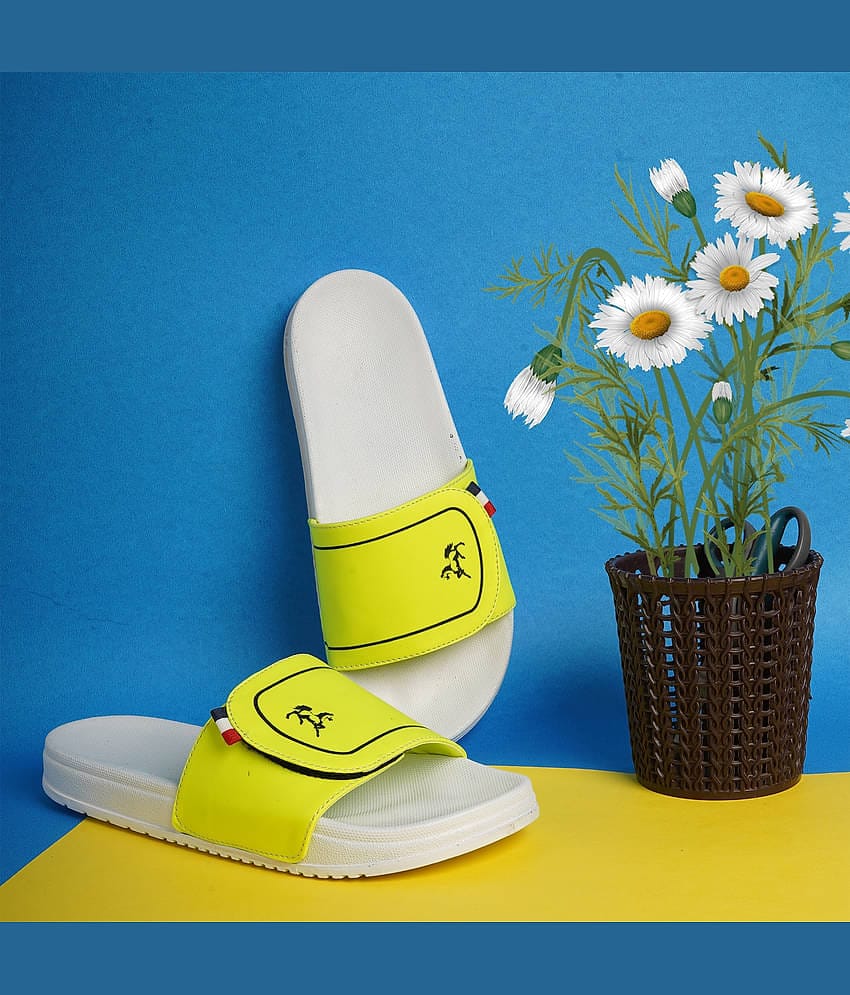 PERY PAO Yellow Men's Slide Flip Flop