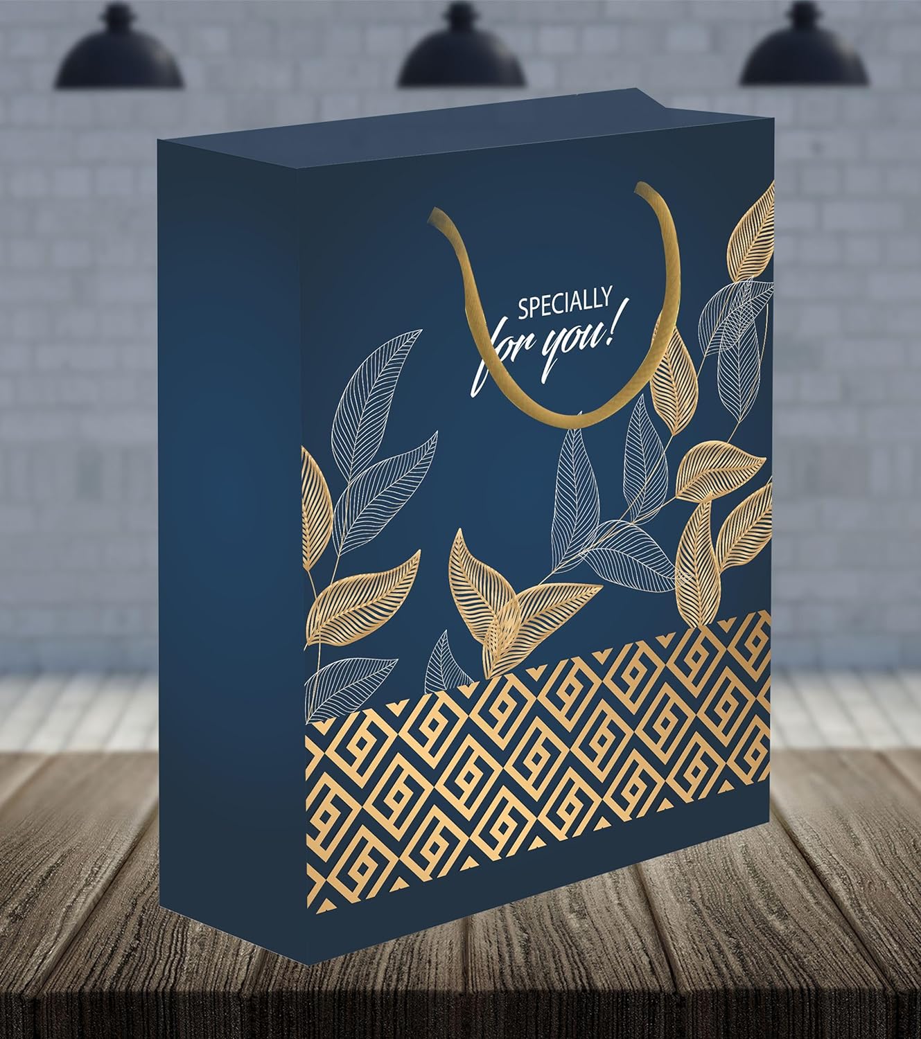 Premium 200 GSM Matt Lamination 3D Leaves Paper Gift Bags, Ideal for Birthday Return Gifts, Wedding Gifts, & Gifting on Special Occasions (Size: 12.5 x 10.25 x 4 inch) -  5