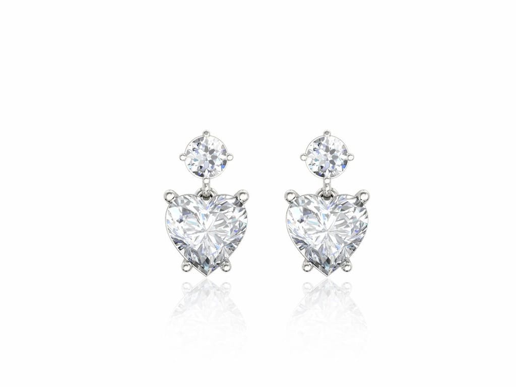 Illuminating Heart Drop Solitaire Earrings