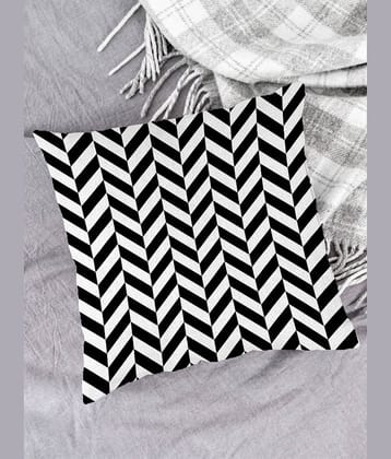 Houzzcode - Water Repellent Black Polyester Pillow Covers 40x40x3 ( Pack of 1 )