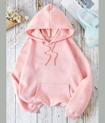 FABRIPPLE Fleece Hooded Men's Sweatshirt - Pink ( Pack of 1 )