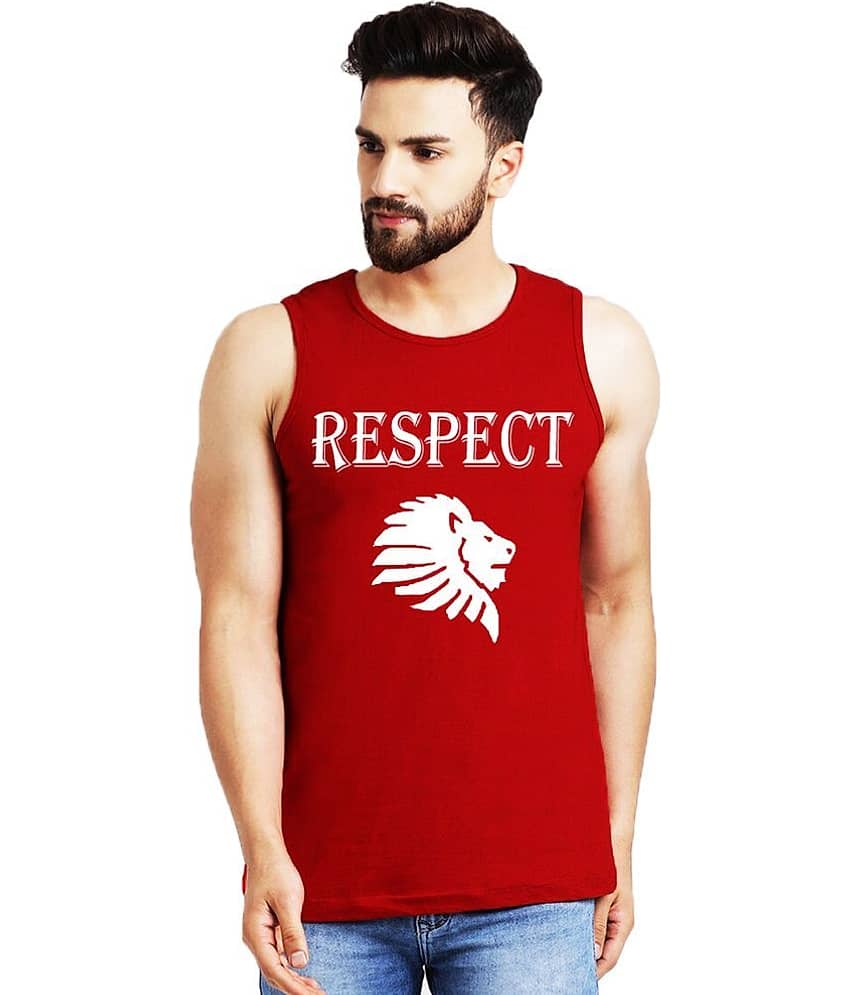 Leotude Pack of 1 Cotton Blend Regular Fit Men's T-Shirt ( Red )