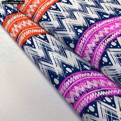 ArtzFolio Bold Zigzag Bolster Cover Booster Cases | Concealed Zipper Opening-Bolster Cover; Poly Cotton / 16inch Width x 6" Diameter; SINGLE; No Filler
