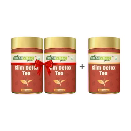 Freshville Slim Detox Tea 45 Days Pack Slim Down and Detoxify Body with Herbal Blend 150gram Freshville Slim Detox Tea 45 Days Pack Slim Down and Detoxify Body with Herbal Blend 150gram