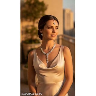 Rajputi Aad Necklace Set for Women  Gold Plated Bridal Choker  Traditional Wedding  Ethnic Jewelry