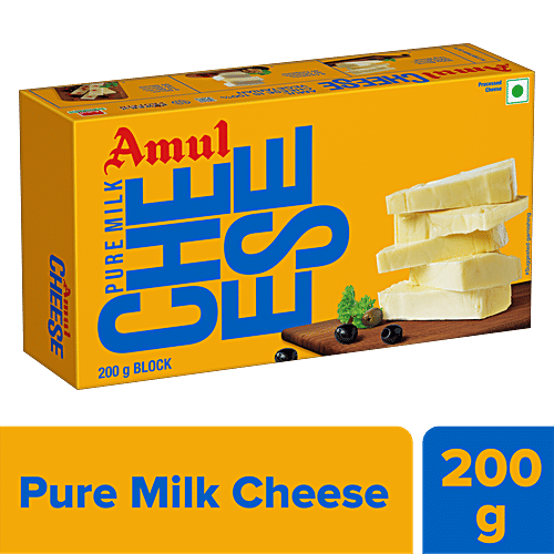 Amul Processed Cheese Block, 200 g Carton