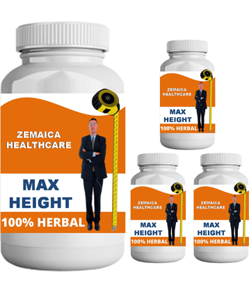 Zemaica Healthcare max height banana flavor 0.4 kg Powder Pack of 4