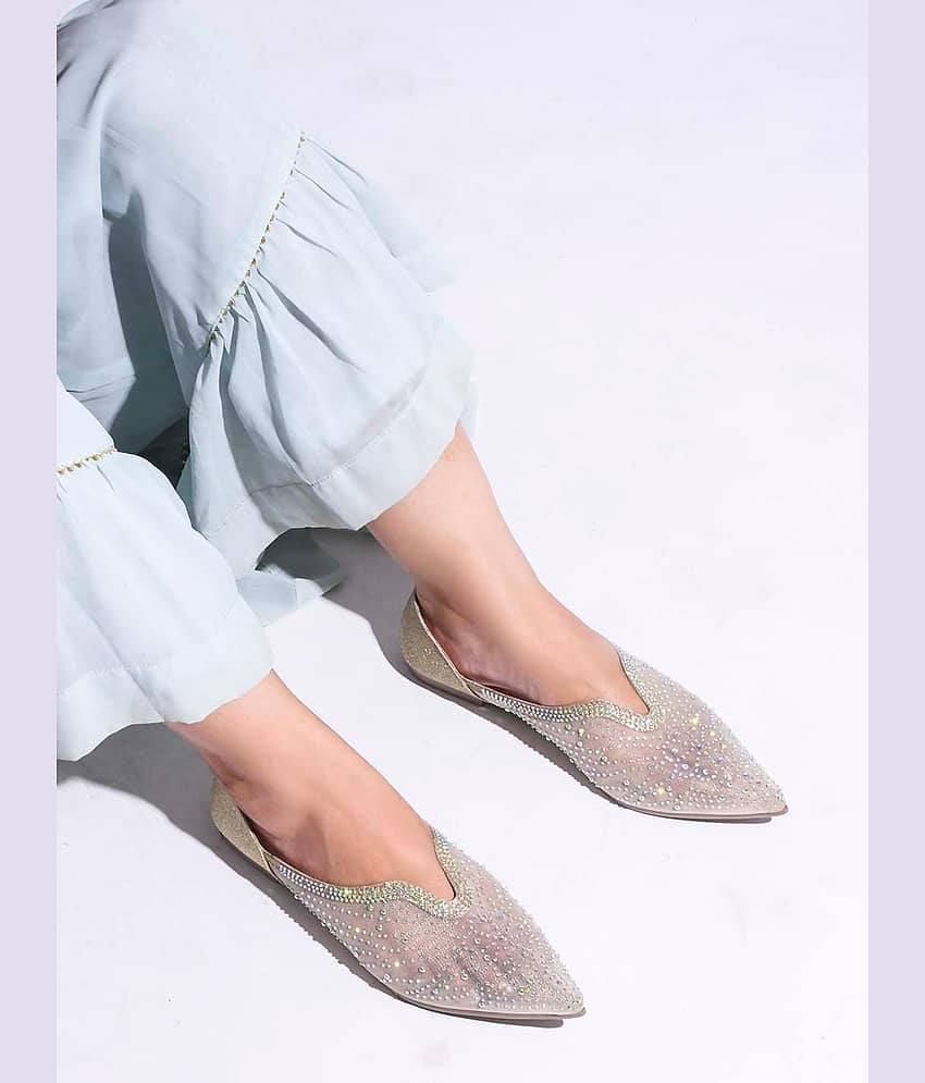 JM Looks Silver Women's Casual Ballerinas