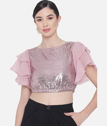 ALL WAYS YOU Women's Polyester Crop Top ( Pink )