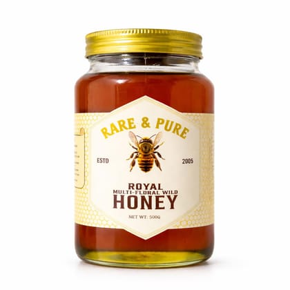 Ahil Outlets Royal Wild Multi Floral Forest Honey | Pure, Raw, Natural & Unprocessed Honey | Organic Wild Honey from Apis cerana indica Bees | Immunity Booster, Antioxidant Rich, No Added Sugar (500g)
