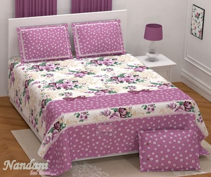 "Jaipuri Cotton King Size Double Bedsheet | Premium Rajasthani Print | Soft & Comfortable Bed Sheet for King Bed"