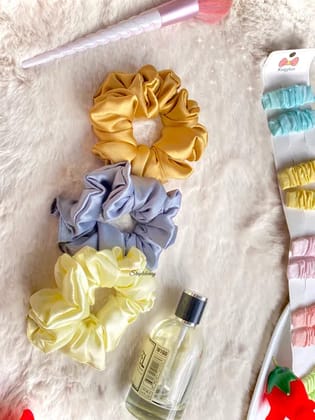 Creamy Caramel Combo | scrunchies pack | set of 3 scrunchies