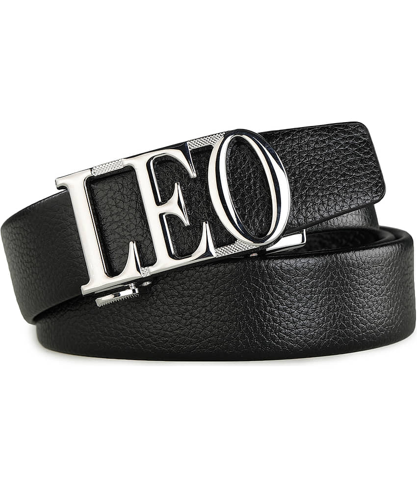 Loopa Black PU Casual Belt Pack of 1