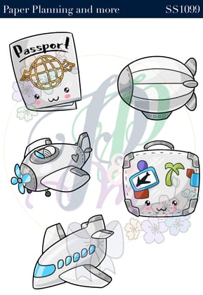 Kawaii Travel 1 Sticker Sheet-Glossy