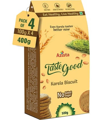 Taste Good Karela Digestives & Low Calorie Biscuits 400 gm Pack of 4