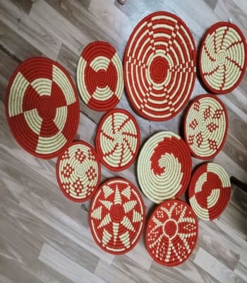 Earth Essence Sabai Grass Wall Plate Combo Set