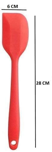 Femora Premium Silicone Spatula, Baking Spoon for Non Stick Cookware Heat Resistant Cake Spatula,11 Inch (Red)