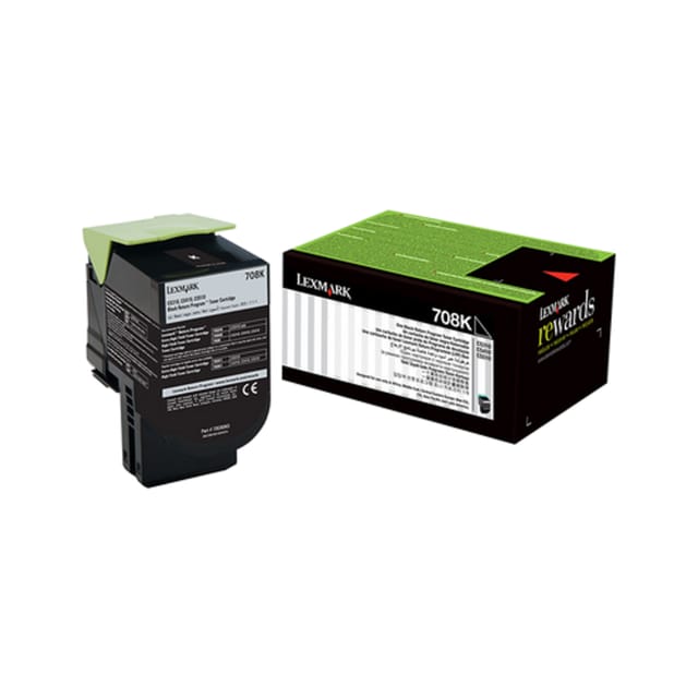 Lexmark 708K Toner Cartridge, Black