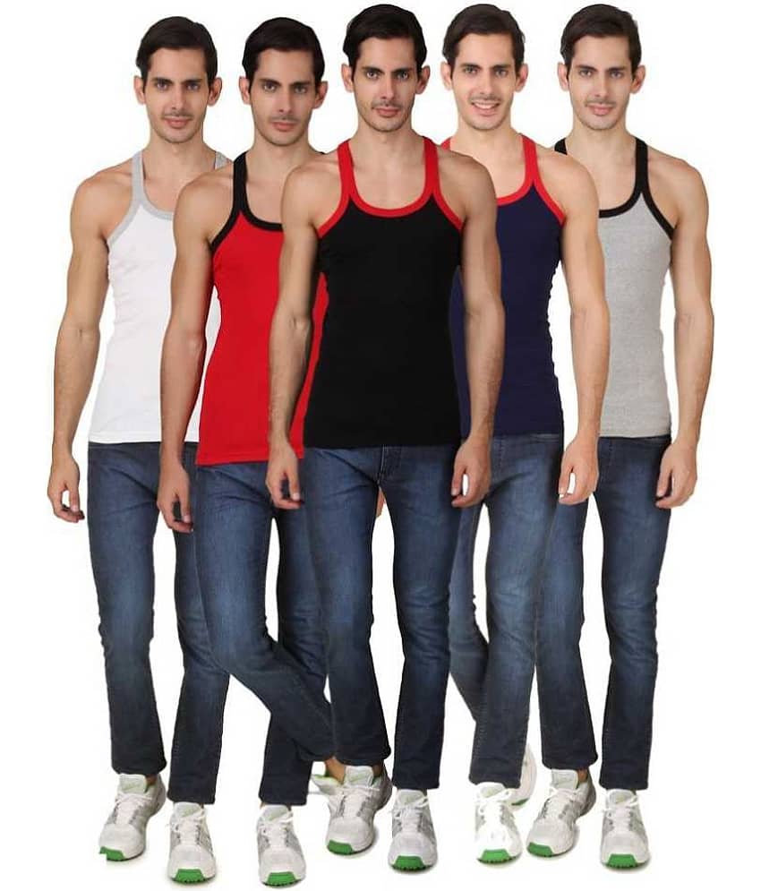 kaseera Multi Sleeveless Vests Pack of 5