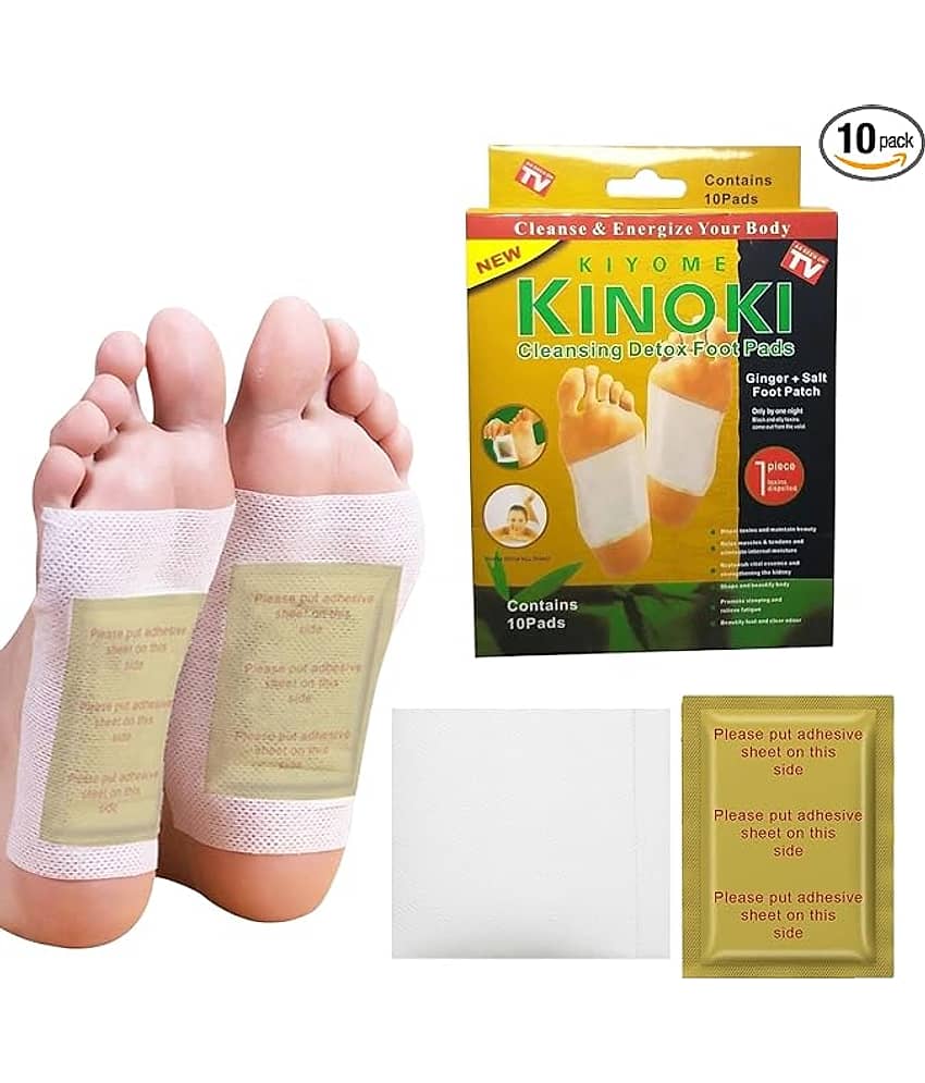 Dust N Shine Detox Foot Pads with Adhesive Sheets, Natural Cleansing Patches 10pcs