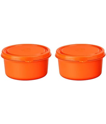 Oliveware Steel Red Food Container ( Set of 2 )
