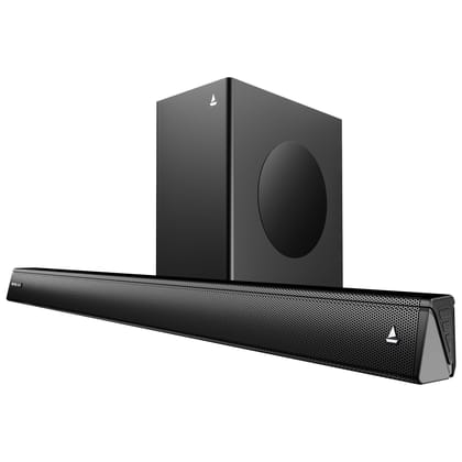 boAt Aavante Thump Plus | 200W 2.1 Channel Soundbar with Wired Subwoofer, Multi-Connectivity & EQ Modes boAt Aavante Thump Plus | 200W 2.1 Channel Soundbar with Wired Subwoofer, Multi-Connectivity & EQ Modes - Premium Black