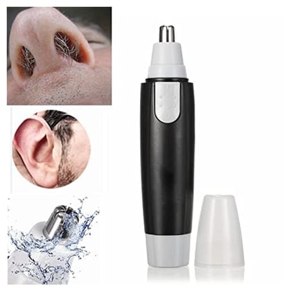 Sharp New Ear and Nose Hair Trimmer Professional Heavy Duty Steel Nose Clipper Battery-Operated