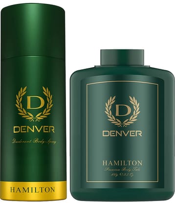 Denver Hamilton 150 ml Deodorant Spray & Hamilton Talc 100 gm For Men 250 ml ( Pack of 2 )