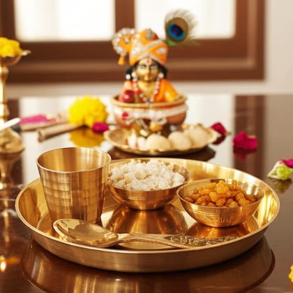 Brass Laddu Gopal Thali Set (ZMAS460 F)