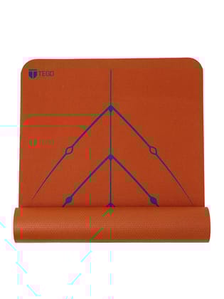 TEGO Stance Truly Reversible Yoga Mat with GuideAlign - (Without Bag ) (Colour - BRONZE NAVY, Size - 5 MM) by Total Sporting And Fitness Solutions Pvt Ltd