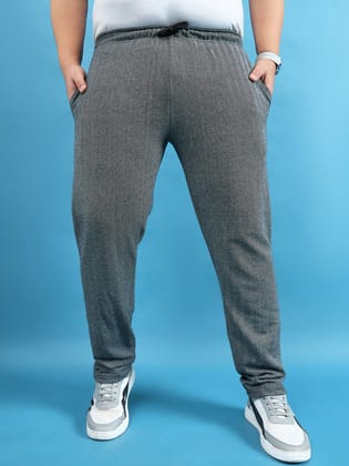 Men Plus Size Sugiarto Gray Solid Trackpant - 2XL