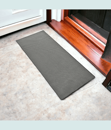 mopak decor Set of 1 Anti-skid Polypropylene Door Mat ( 60 X 45 cm ) Gray