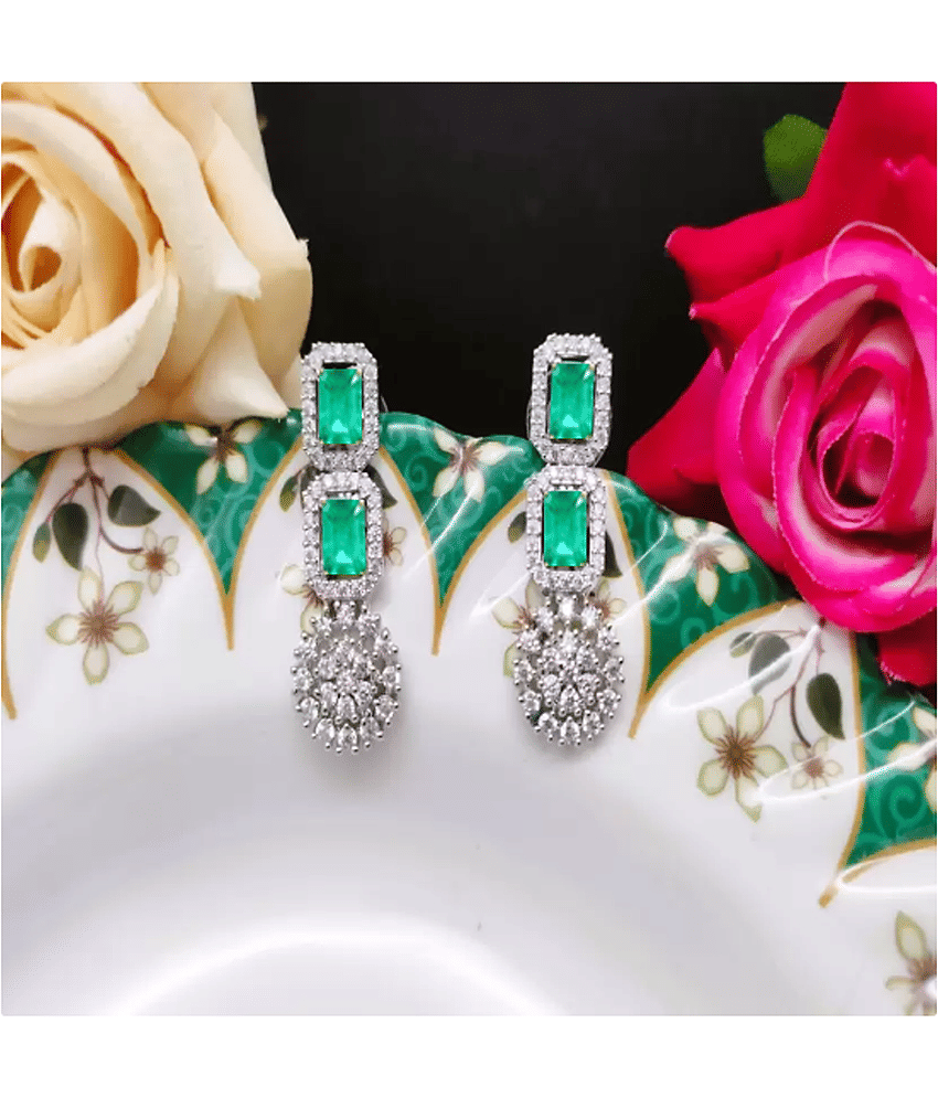 gilher Mint Green Huggies Earrings ( Pack of 1 )