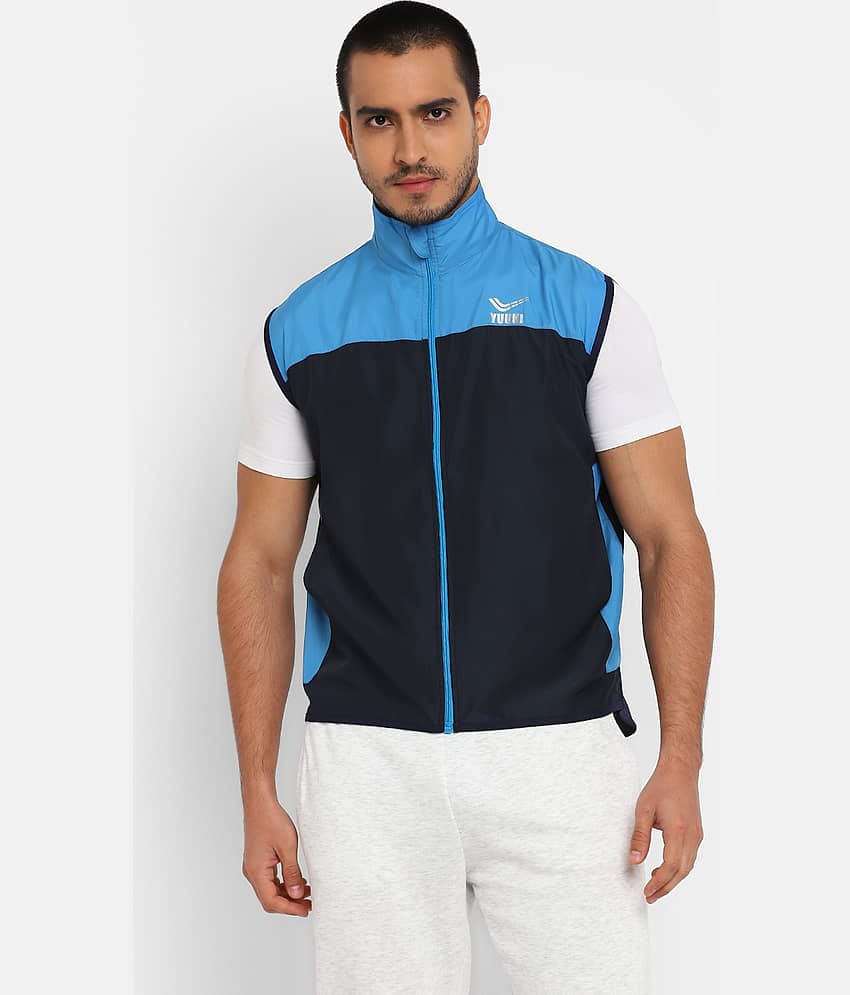 YUUKI - Navy Polyester Regular Fit Men's Quilted & Bomber Jacket ( Pack of 1 )