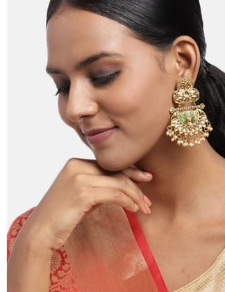 Generic Women's Rose Gold Plated Alloy Earrings-PID47338