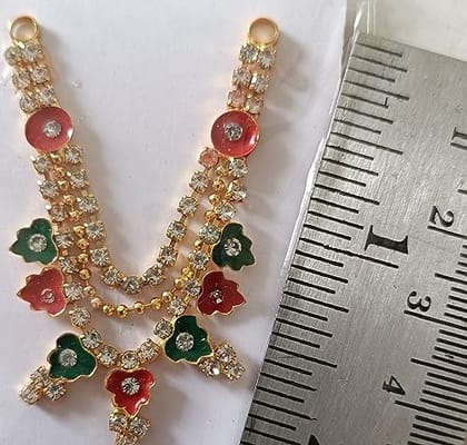 VARNI CREATION Ladoo Gopal Diamond and Moti Mala -Set of 4