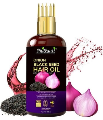 Phillauri Black seed Onion Oil for Hair Regrowth Hair Oil for Men and Women Hair Oil (300 ml) Pack of 1